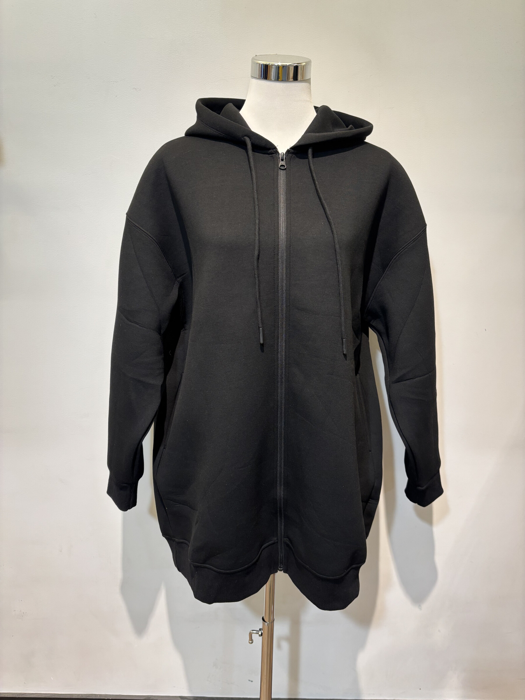Wholesaler Voyelles - oversized zipped jacket with hood
