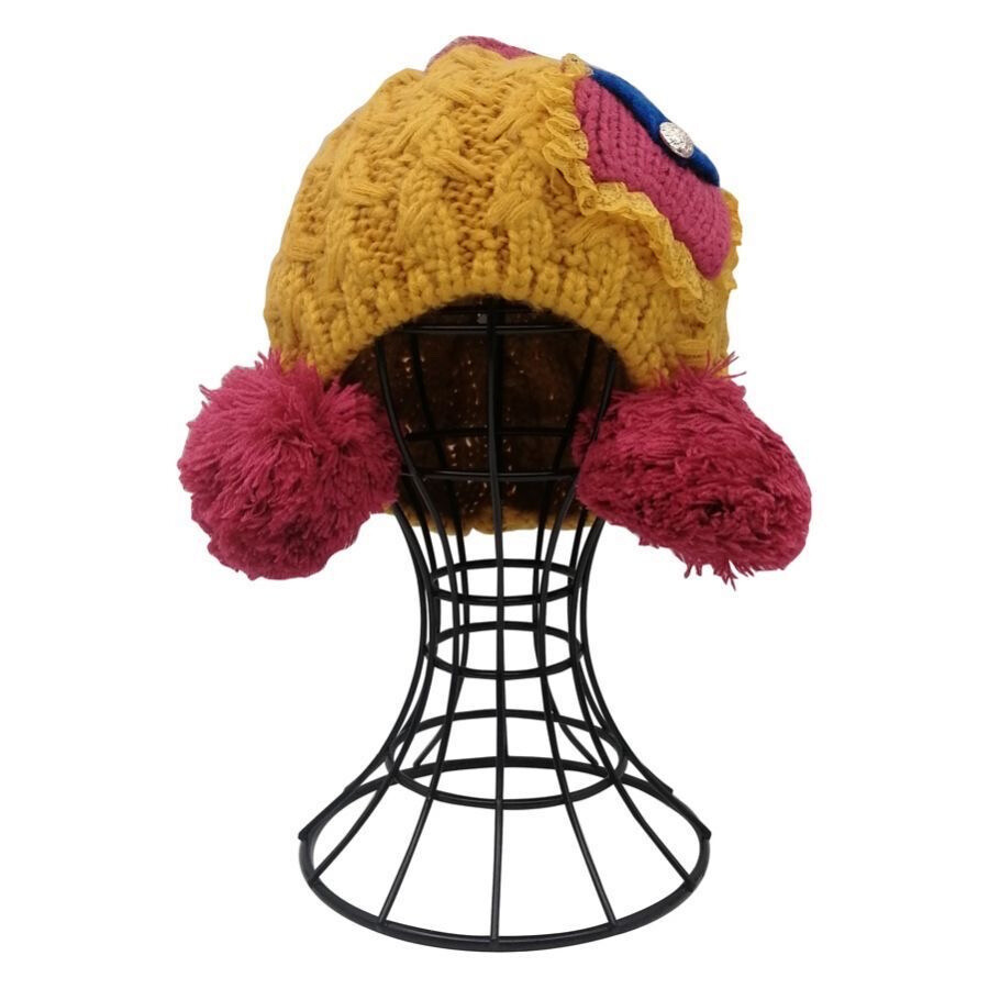 Großhändler VS PLUS - Bunte gestrickte Netzmütze mit Pompons