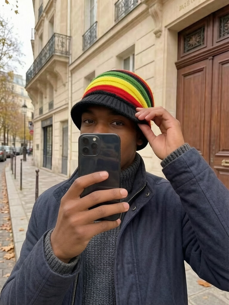 Wholesaler VS PLUS - Striped Knit Winter Beanie – Rasta Style