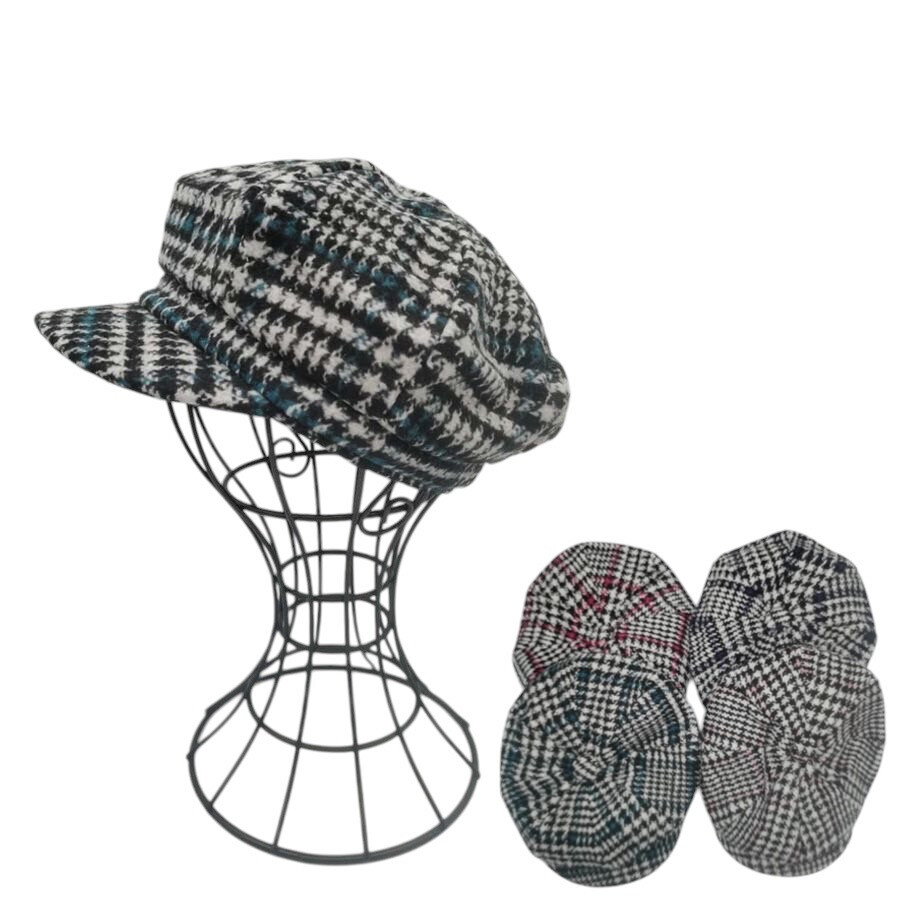 Wholesaler VS PLUS - GAVROCHE CAP WITH HOUNDSTOOT PATTERN