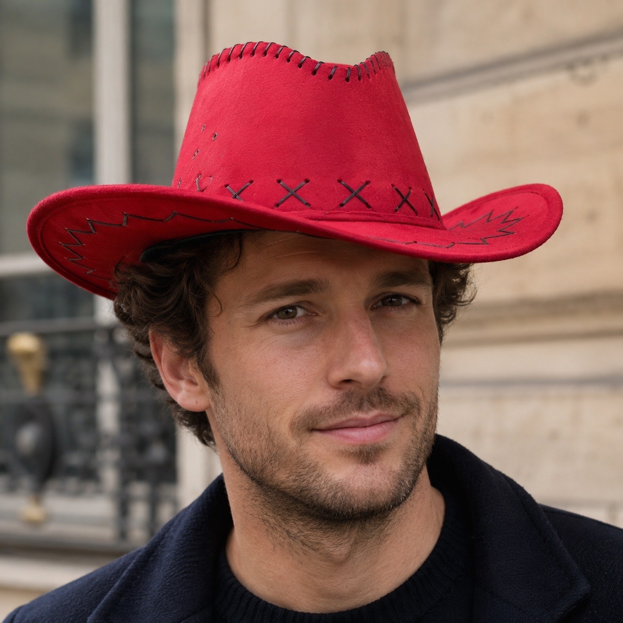 Grossiste VS PLUS - Chapeau Cowboy Western avec Laçages Décoratif Unisexe
