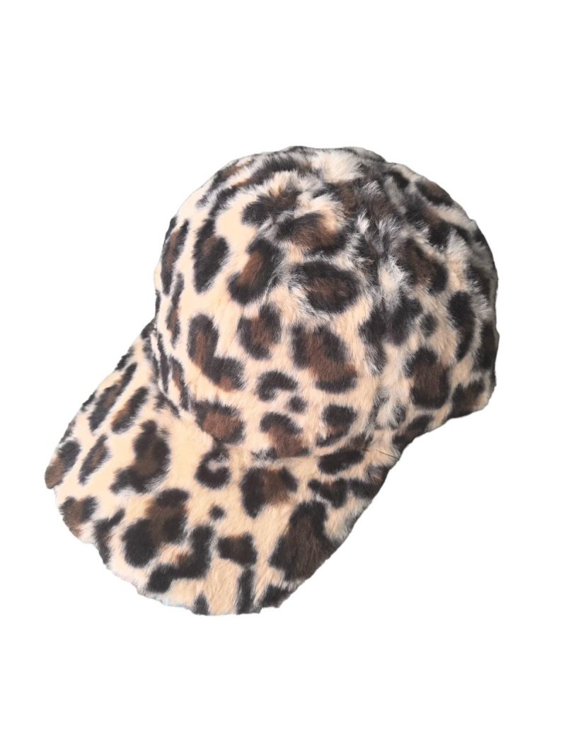 Grossiste VS PLUS - Casquette motif léopard fausse fourrure