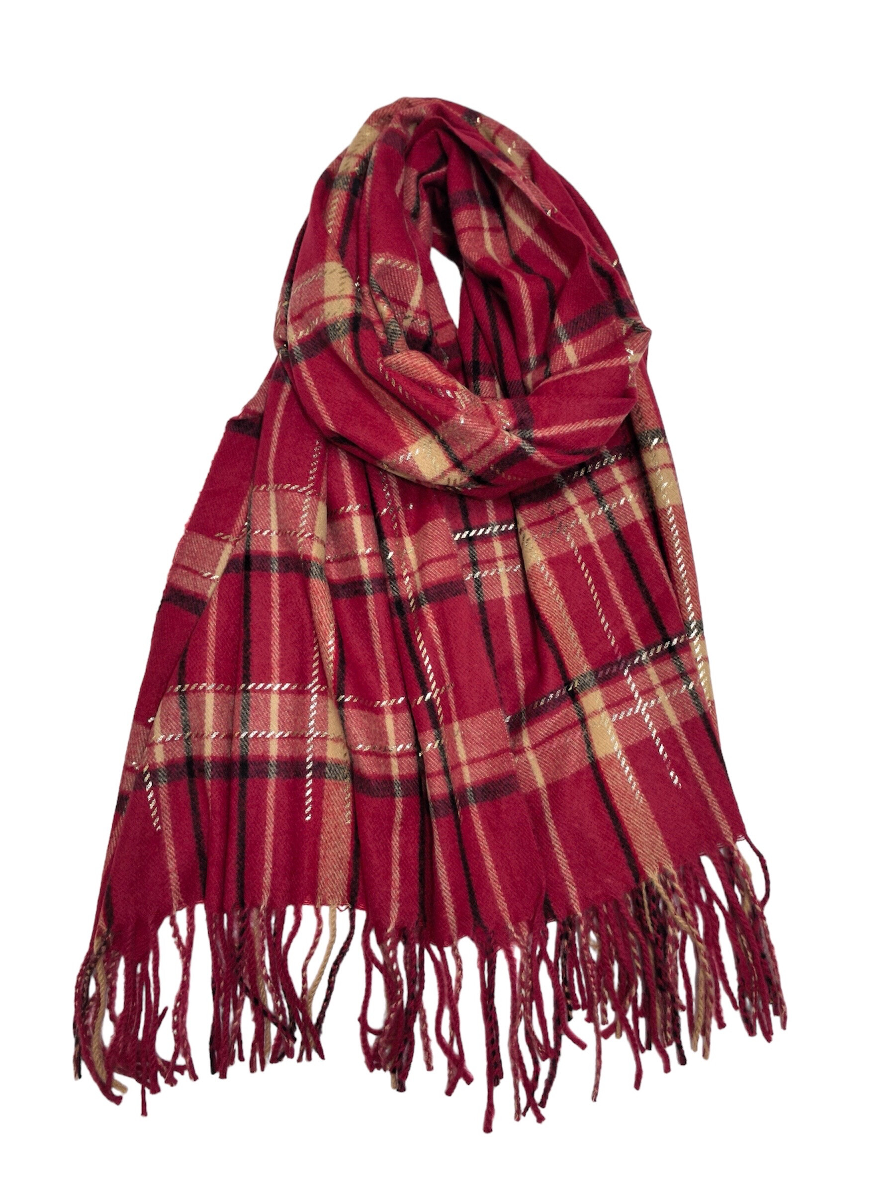 Wholesaler VS PLUS - Checked scarf with gilding