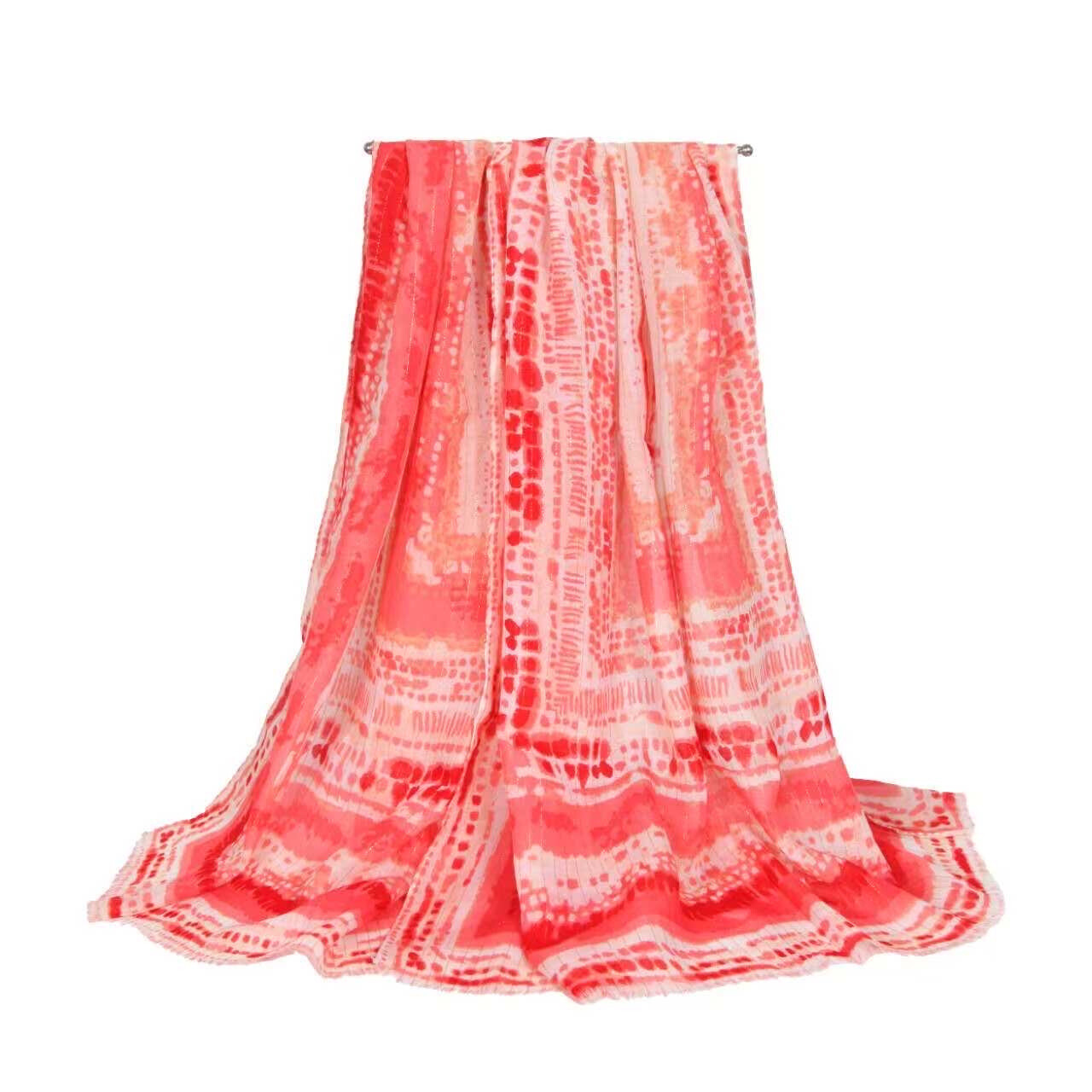 Wholesaler VS PLUS - Colorful Tie&dye Scarf With Gilding