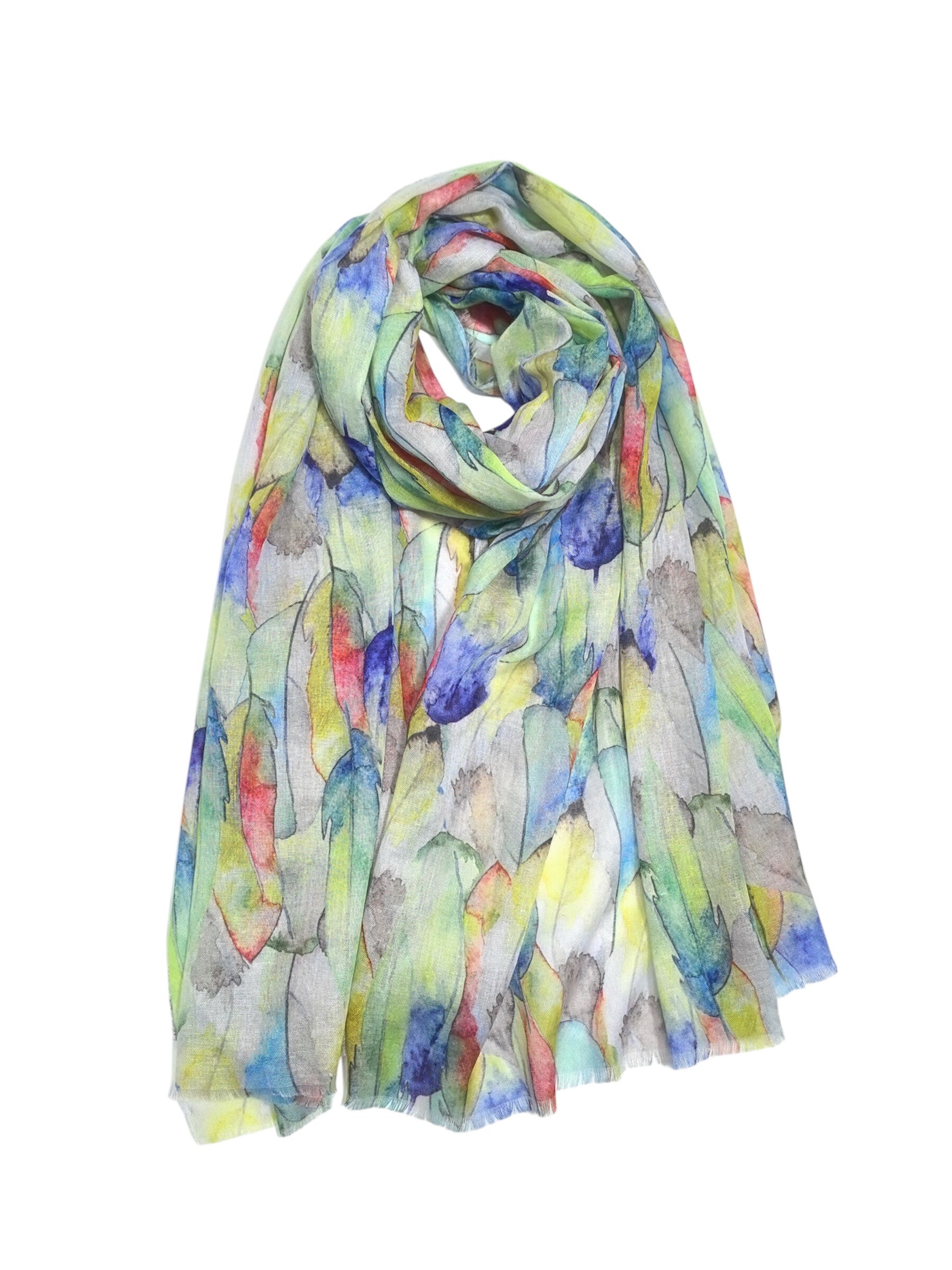 Wholesaler VS PLUS - Printed scarf feather pattern
