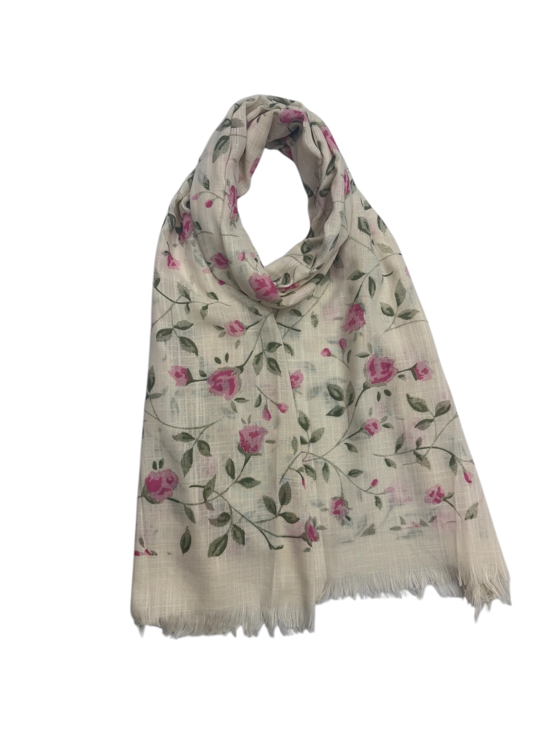 Wholesaler VS PLUS - Printed scarf pattern of flowers with gilding