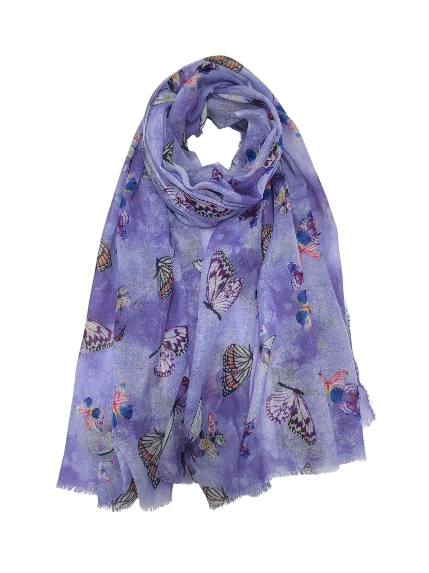 Wholesaler VS PLUS - Spring/summer scarf printed with colorful butterfly pattern