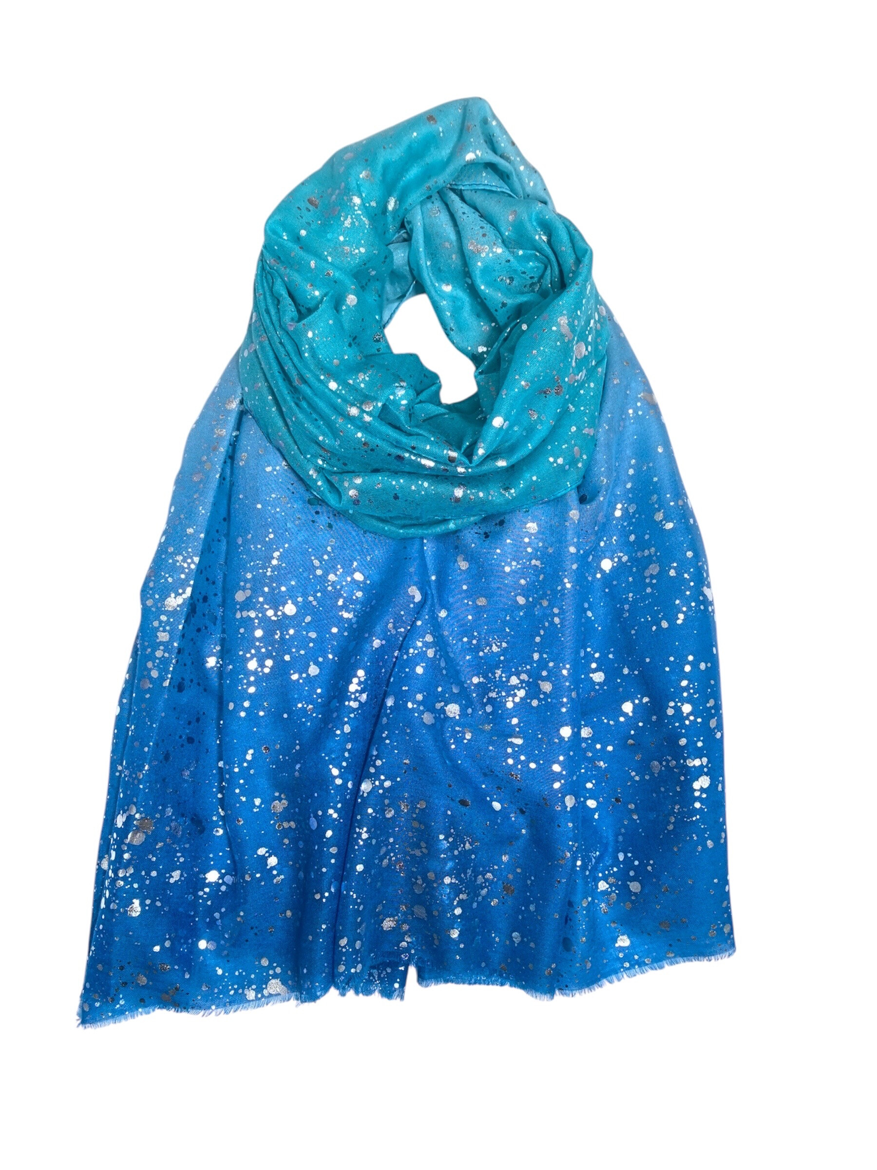 Wholesaler VS PLUS - Tie & Multicolors printed scarf with stuck sequins