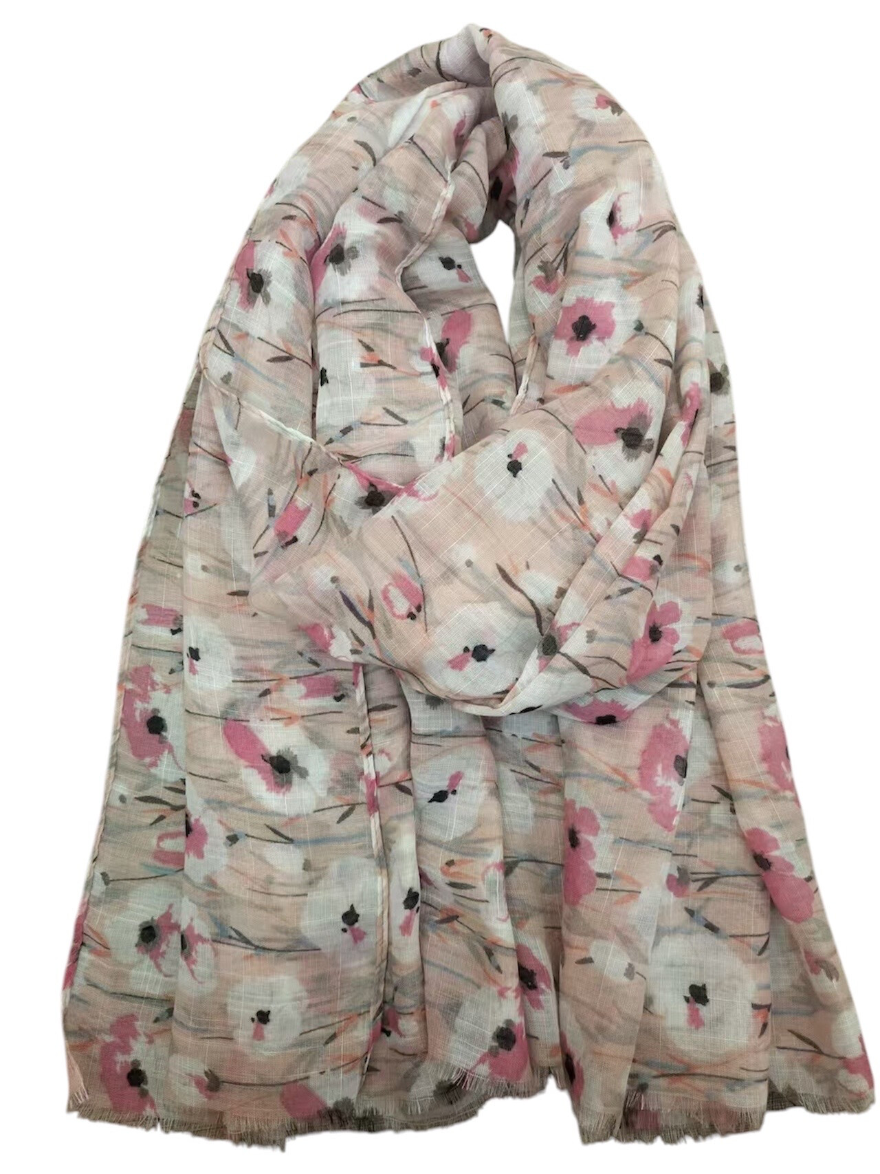 Wholesaler VS PLUS - Flower motif printed scarf