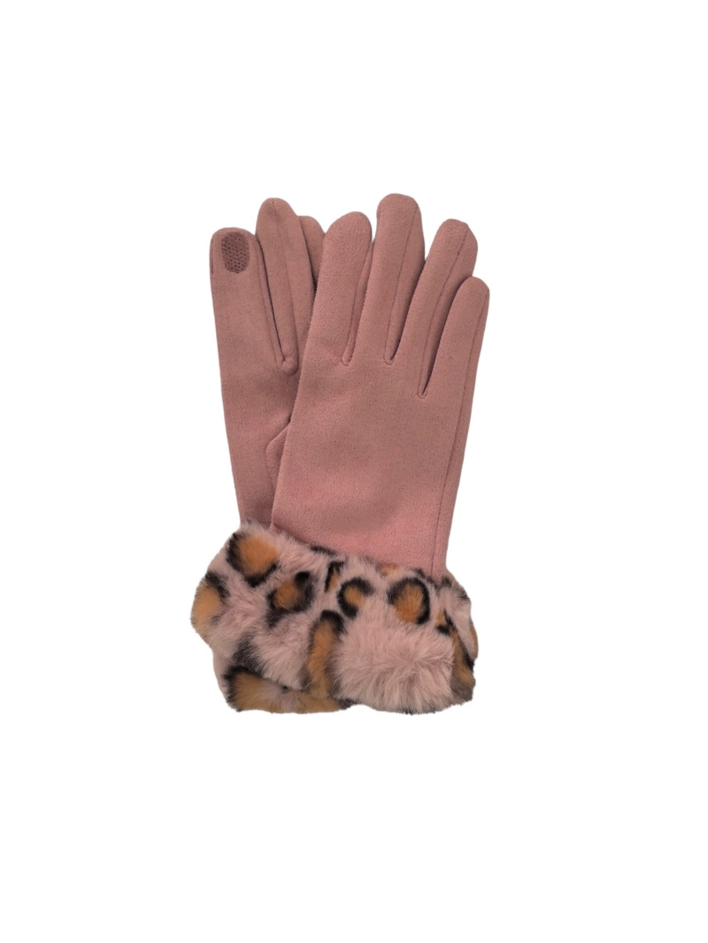 Mayorista VS PLUS - Guante táctil de piel sintética de leopardo