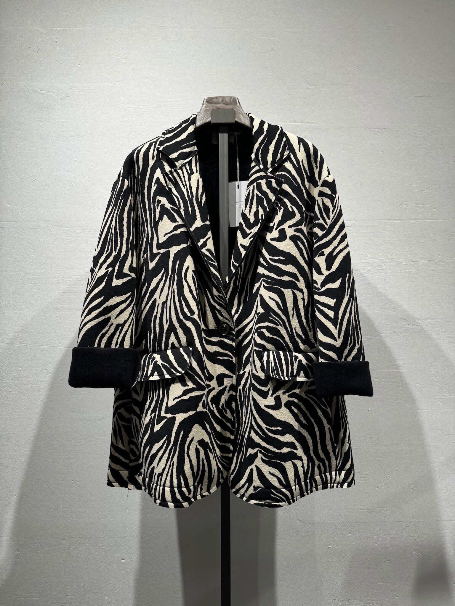 Wholesaler W Studio - Animal Print Neoprene Blazer