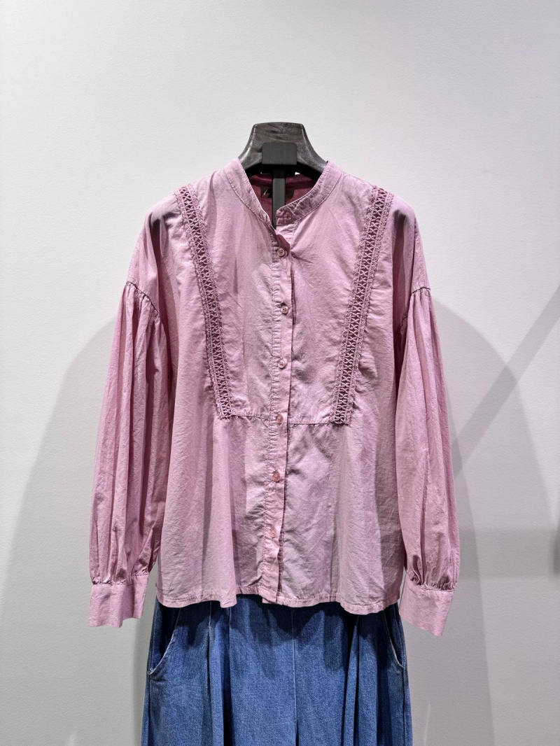 Wholesaler W Studio - Cotton Veil Shirt with Ribbon