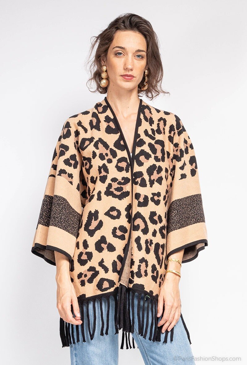 Großhändler Wawa Design - Weste mit Leopardenmuster