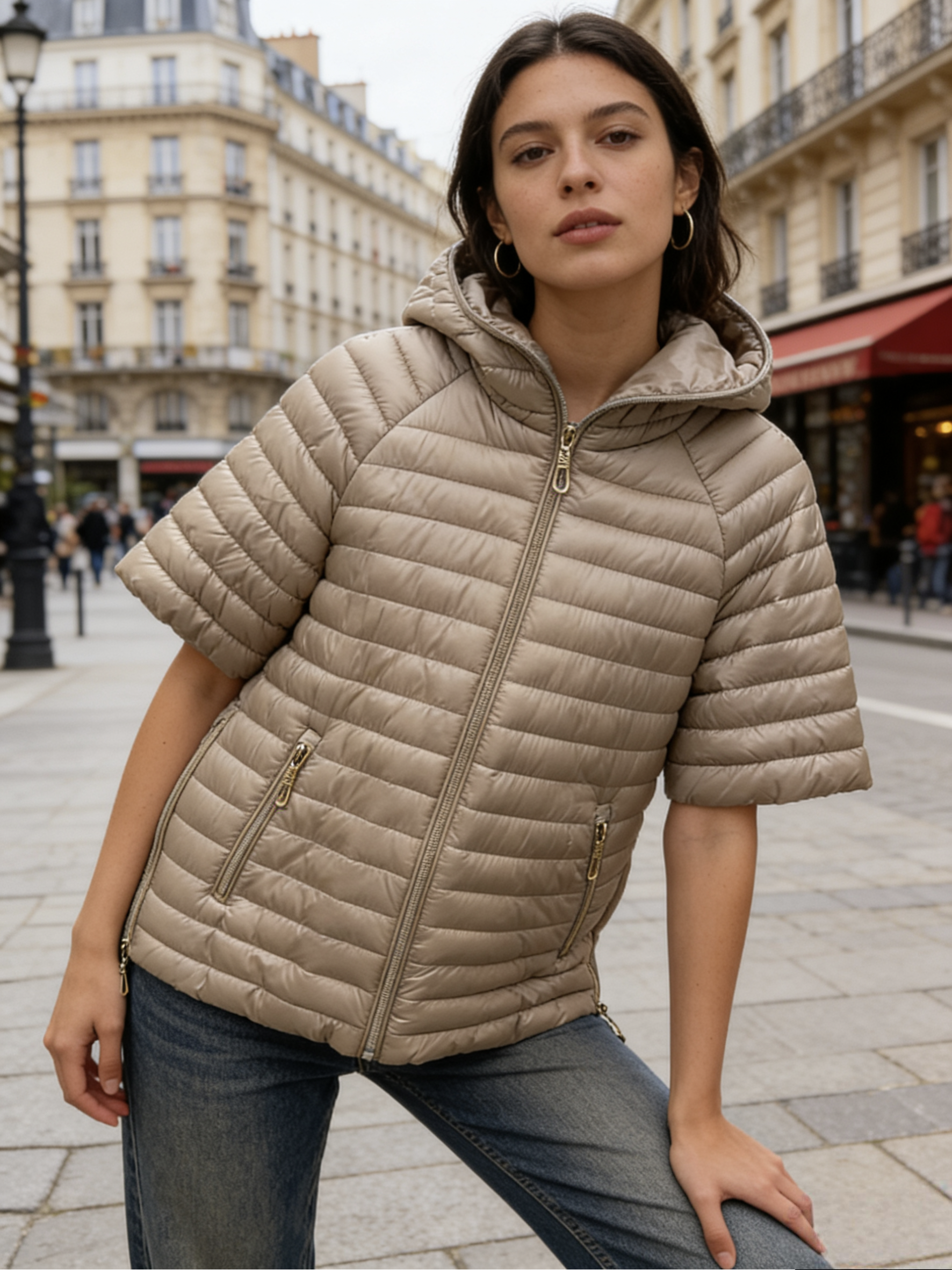 Grossiste WAY MODE - DOUDOUNE MANCHES TROIS QUARTS LÉGÈRE PRINTANIÈRE