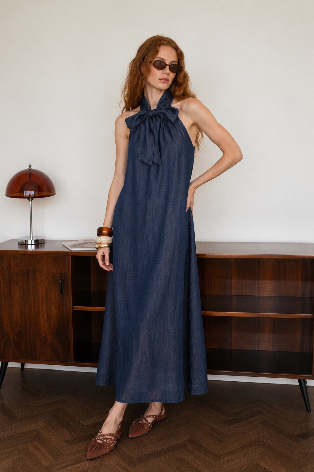 Wholesaler WAY WAY SRL - LYOCELL DRESS WITH BOW