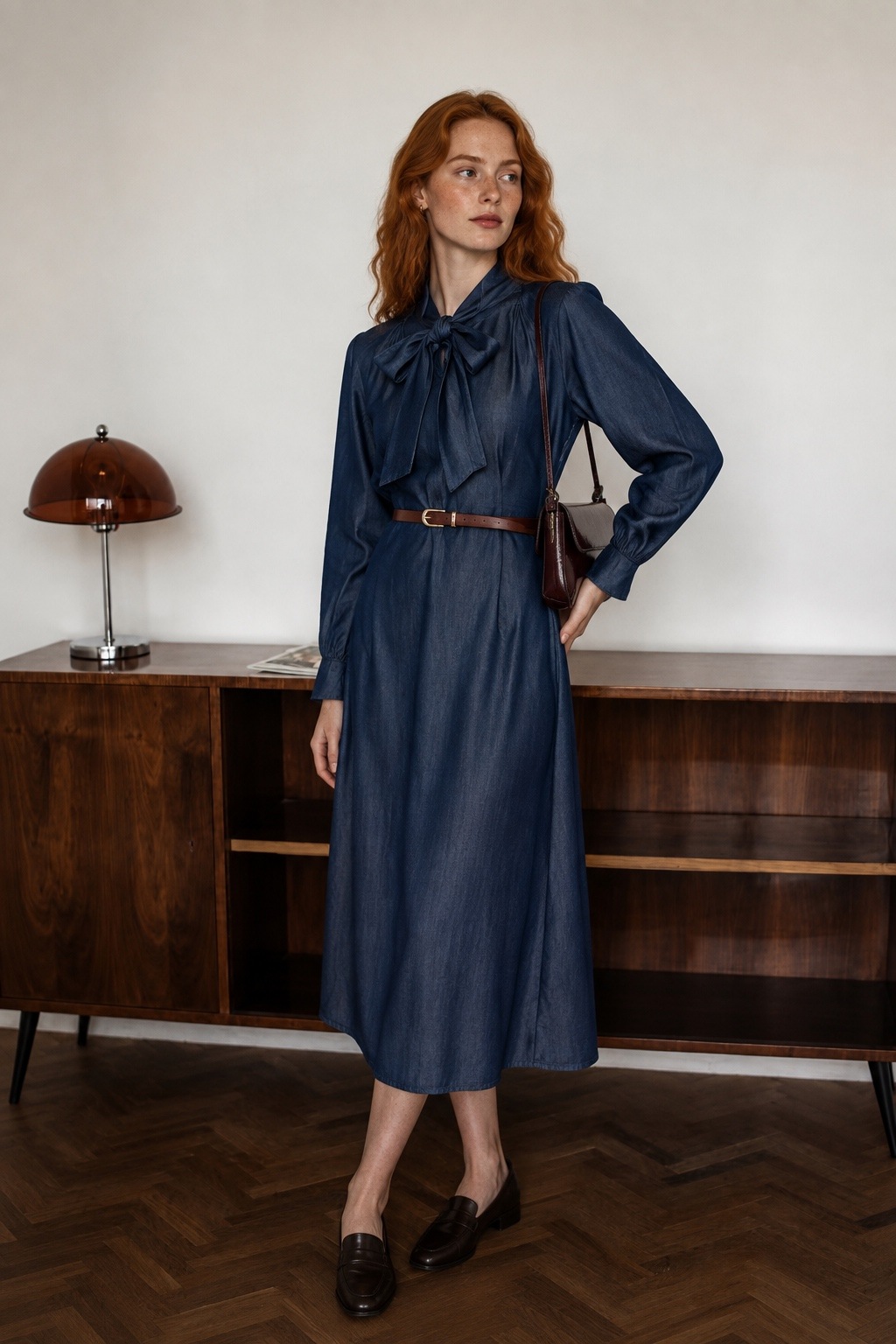 Grossiste WAY WAY SRL - ROBE EN DENIM TENCEL AVEC NŒUD