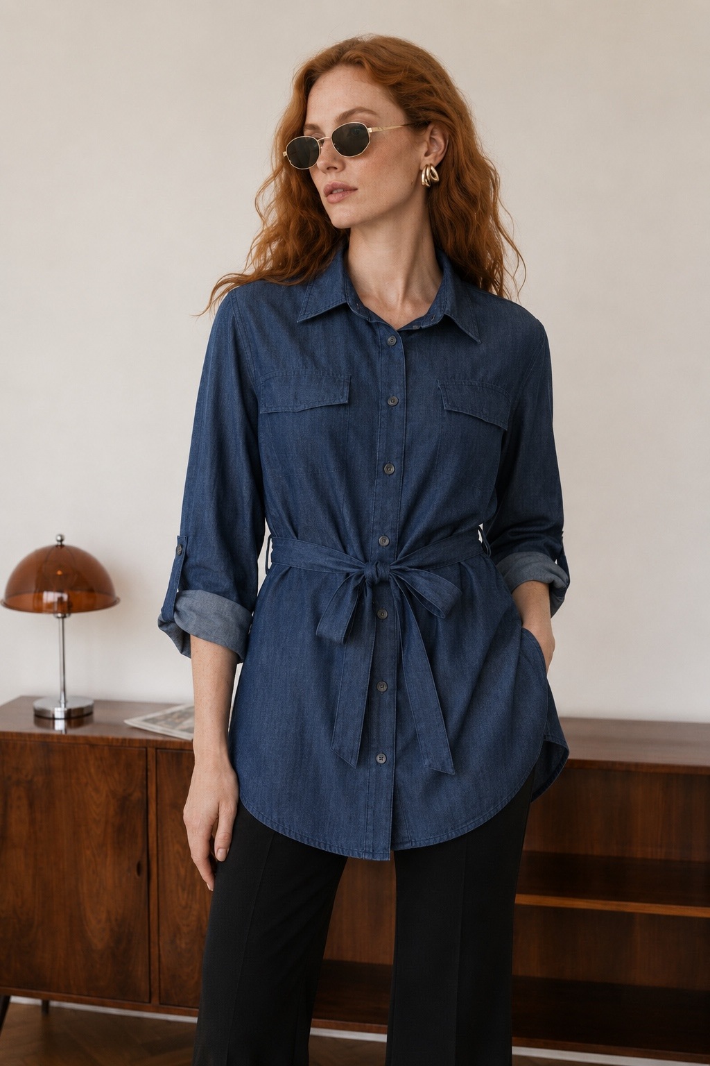 Grossista WAY WAY SRL - ABITO IN LYOCELL CON CINTURA