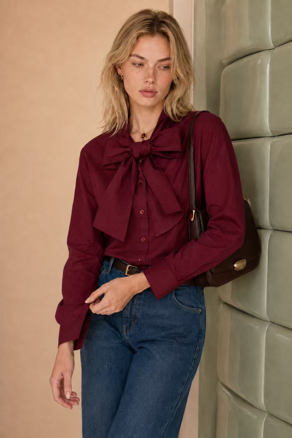 Wholesaler WAY WAY SRL - COTTON SHIRT WITH BOW