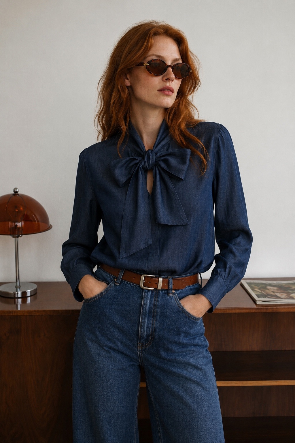 Wholesaler WAY WAY SRL - LYOCELL SHIRT WITH BOW