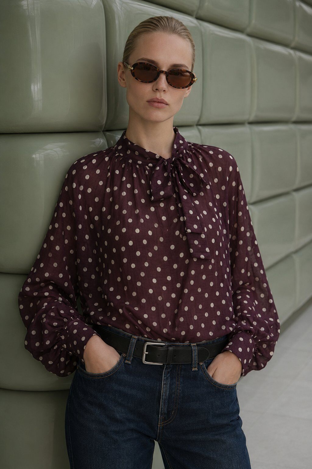 Wholesaler WAY WAY SRL - TENCEL POLKA DOT SHIRT
