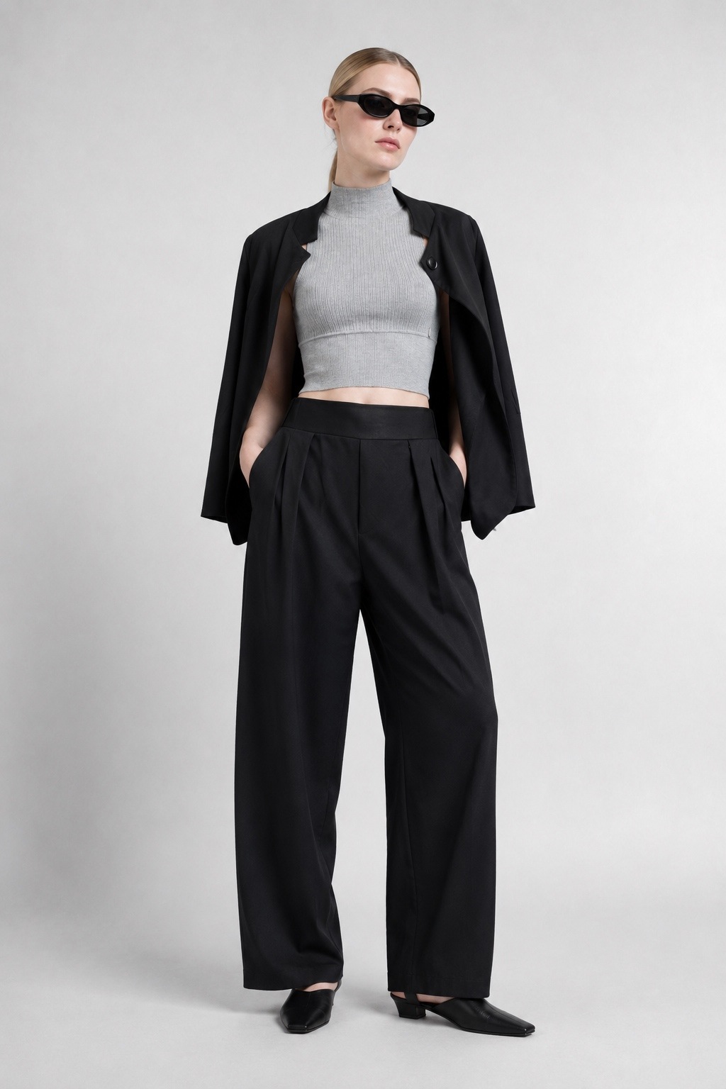 Wholesaler WAY WAY SRL - WIDE-LEG POLYVISCOSE TROUSERS