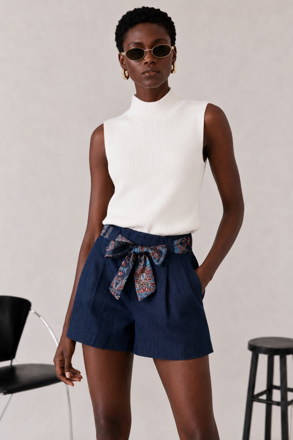 Wholesaler WAY WAY SRL - VISCOSE SHORTS WITH SCARF BELT / BELT