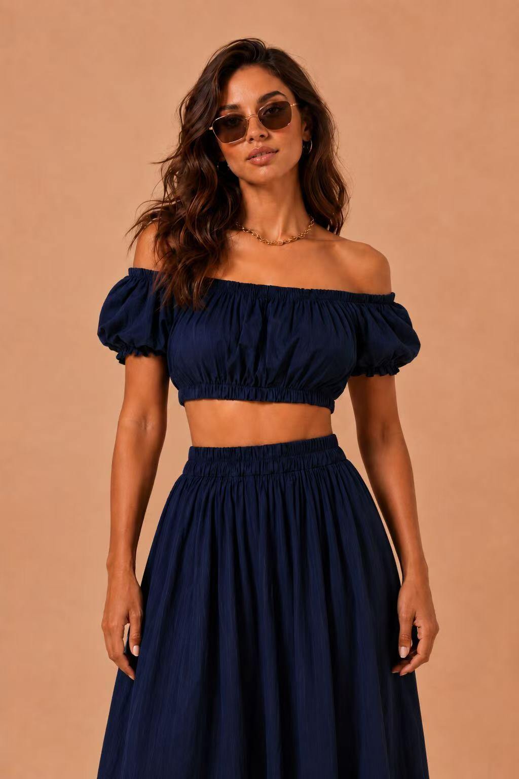 Grossista WAY WAY SRL - TOP CROP CON MANICHE A SBUFFO