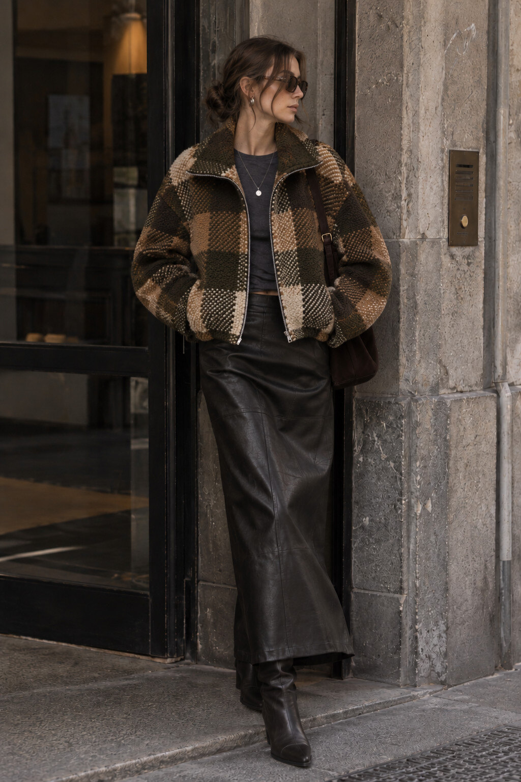 Großhändler WAY WAY SRL - KARO-JACKE AUS GEKOCHTER WOLLE MIT REISSVERSCHLUSS UND TASCHEN