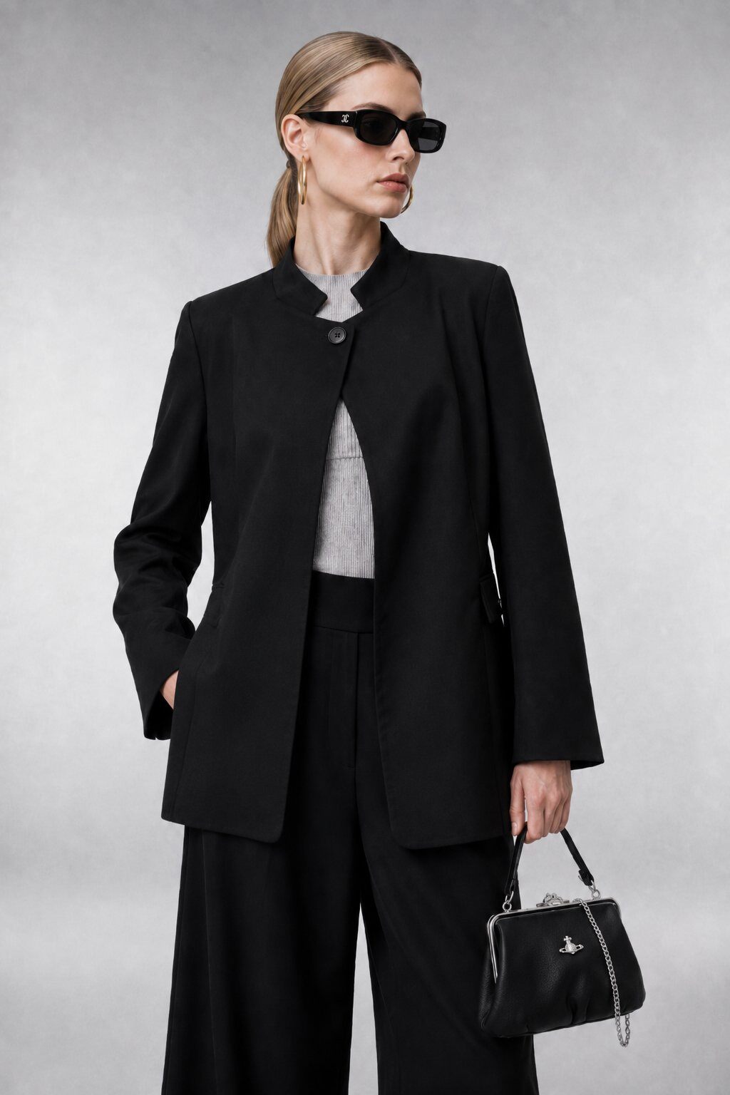 Wholesaler WAY WAY SRL - POLYVISCOSE BLAZER WITH ASYMMETRICAL CLOSURE