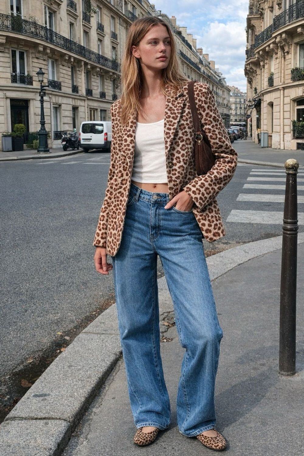 Grossiste WAY WAY SRL - BLAZER LÉOPARD EN BISTRETCH AVEC ÉPAULETTES ET POCHES