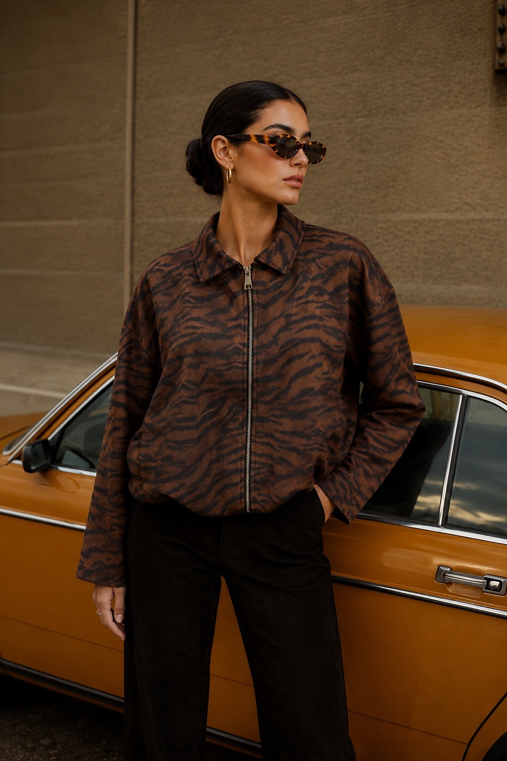 Grossiste WAY WAY SRL - VESTE EN DAIM IMPRIMÉ ANIMALIER