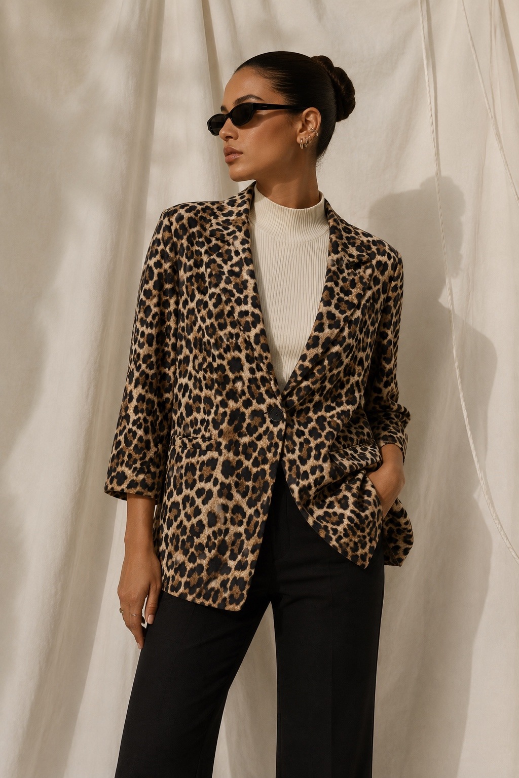Grossista WAY WAY SRL - BLAZER IN SUEDE STAMPA ANIMALIER