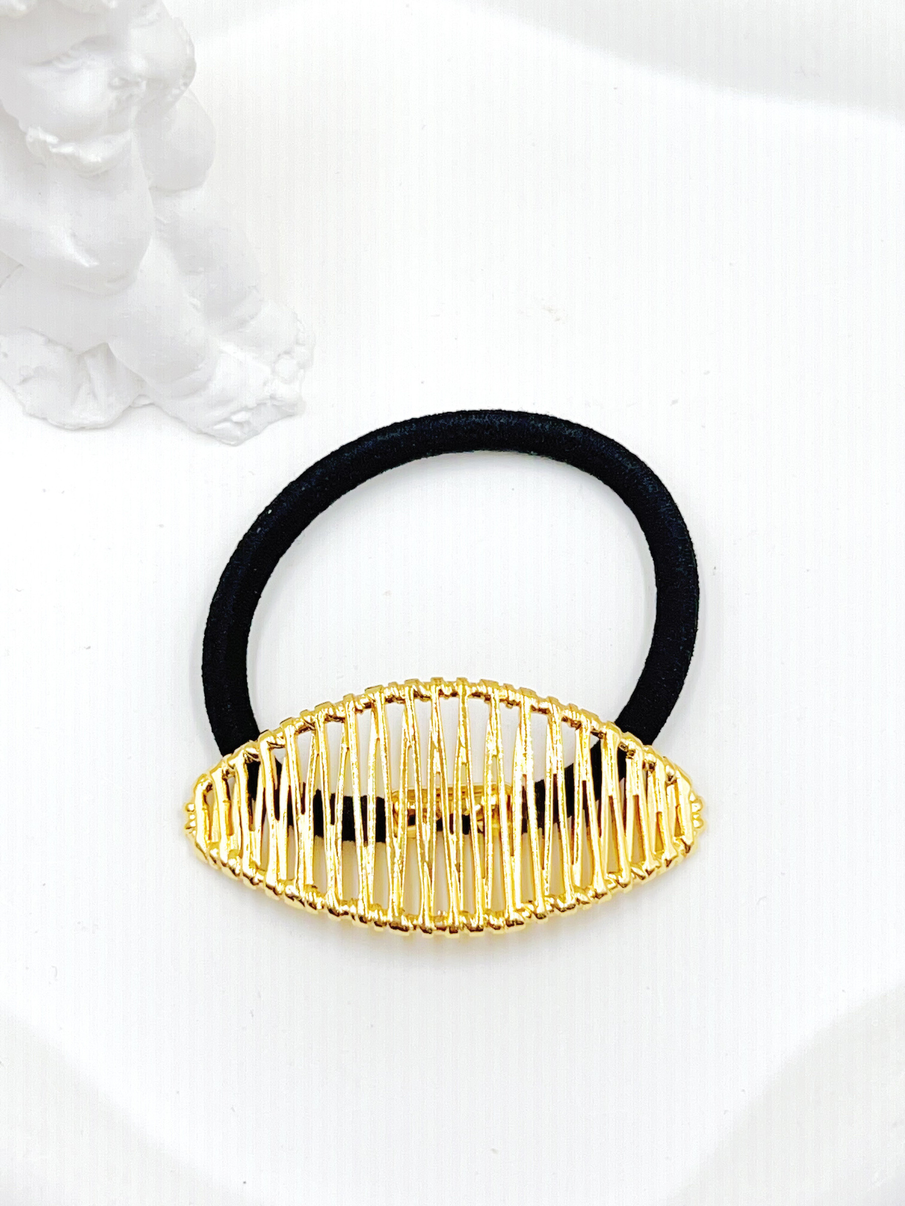 Mayorista WEC Bijoux - ELÁSTICO PARA EL PELO DE ACERO INOXIDABLE CON CORDÓN DE NYLON