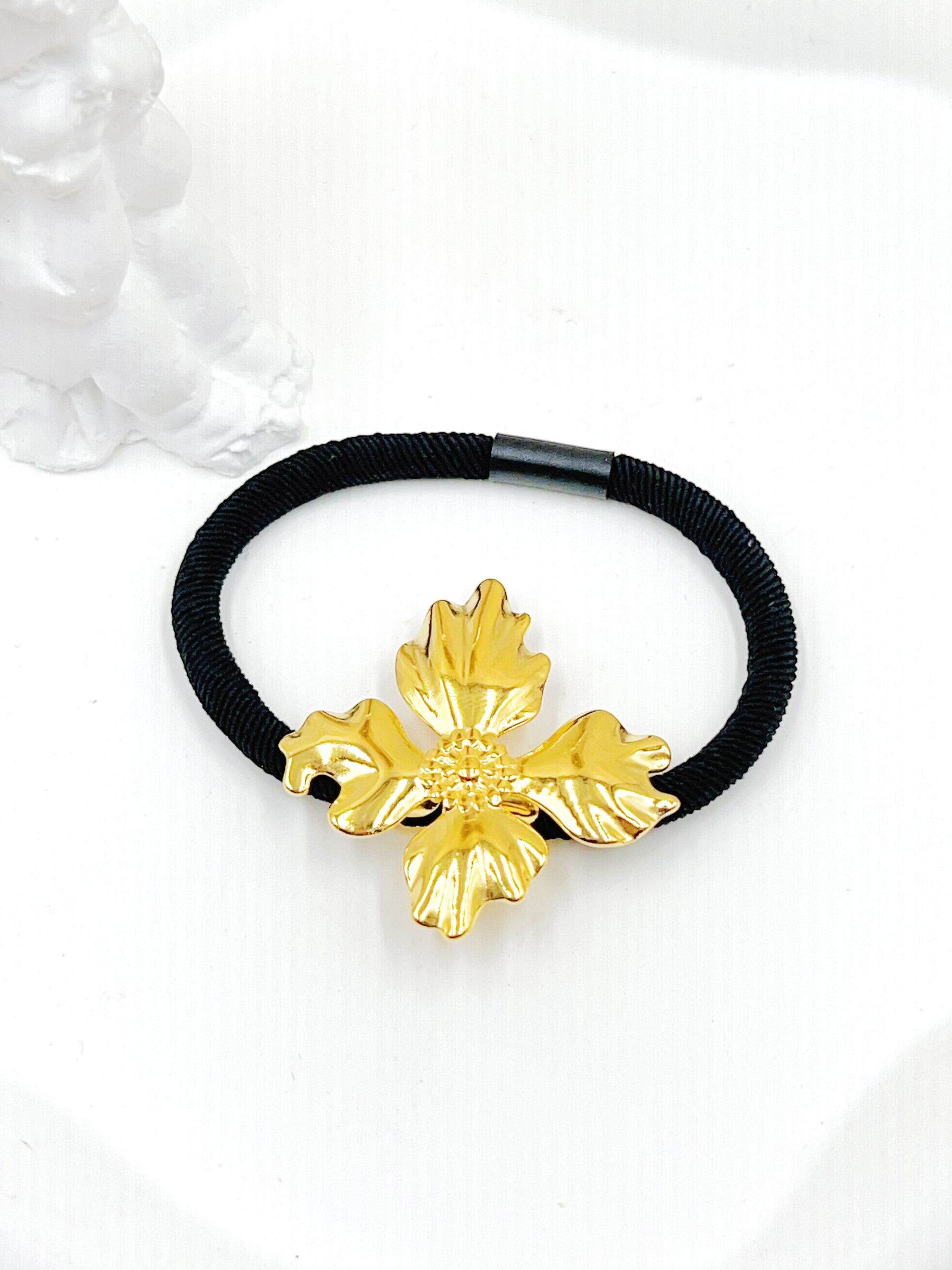 Mayorista WEC Bijoux - ELÁSTICO PARA EL PELO DE ACERO INOXIDABLE CON CORDÓN DE NYLON