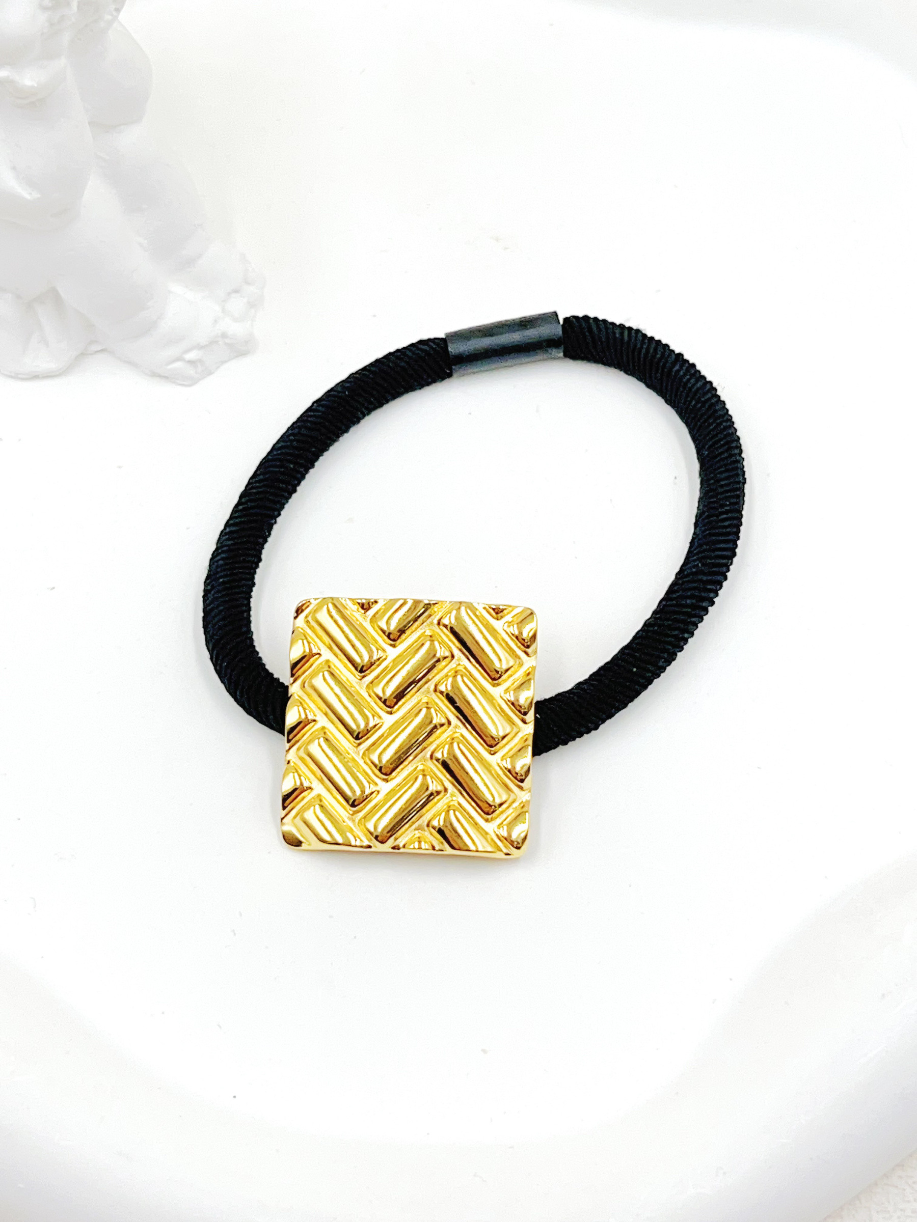 Mayorista WEC Bijoux - ELÁSTICO PARA EL PELO DE ACERO INOXIDABLE CON CORDÓN DE NYLON