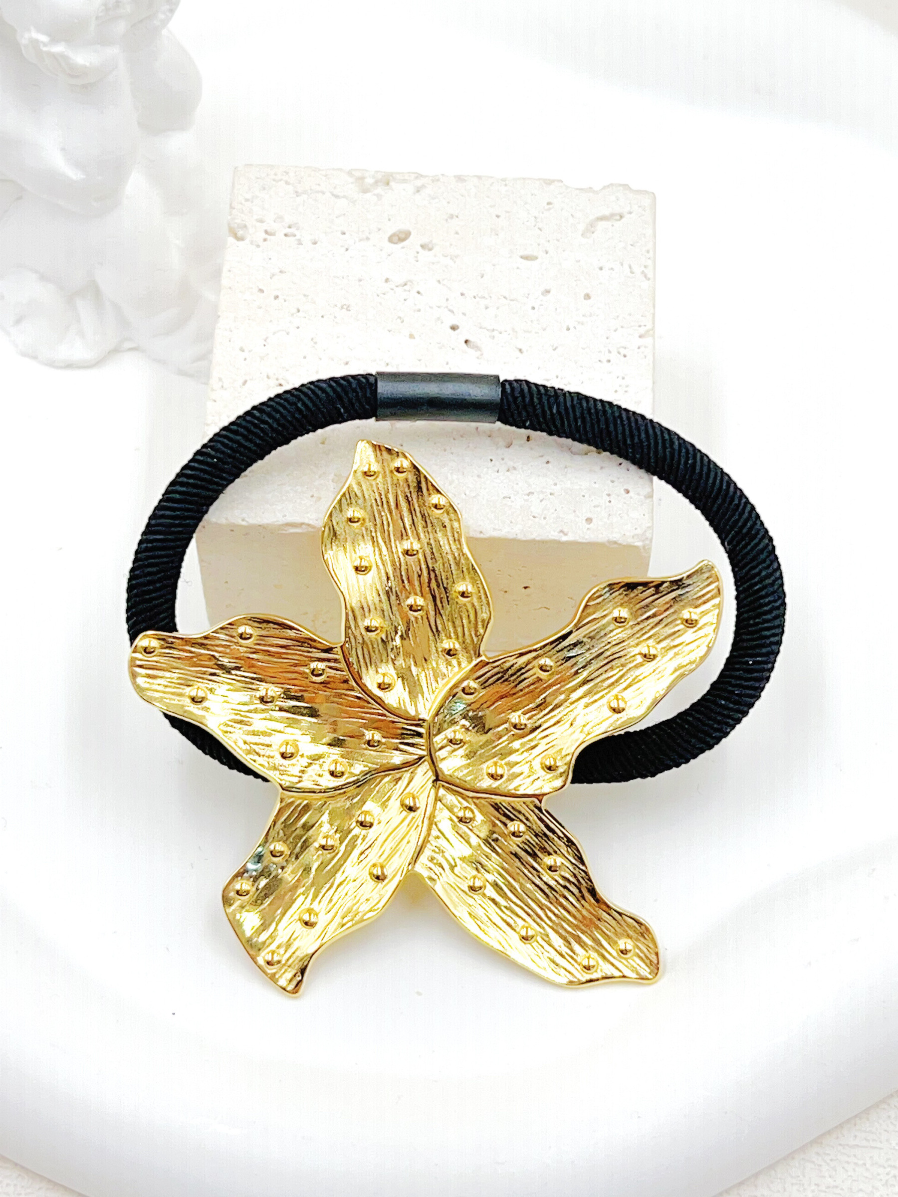 Mayorista WEC Bijoux - ELÁSTICO PARA EL PELO DE ACERO INOXIDABLE CON CORDÓN DE NYLON