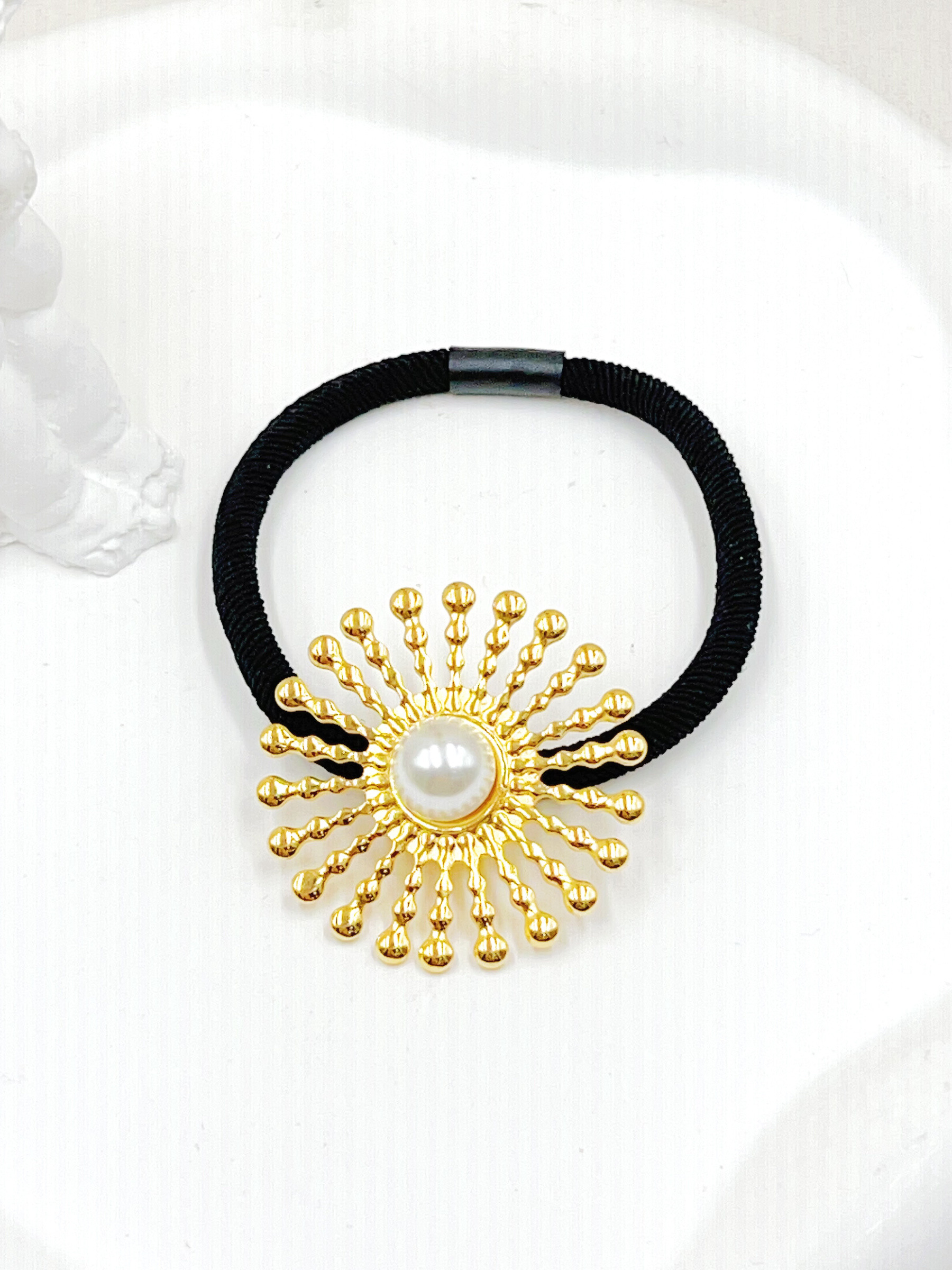 Mayorista WEC Bijoux - ELÁSTICO PARA EL PELO DE ACERO INOXIDABLE CON CORDÓN DE NYLON