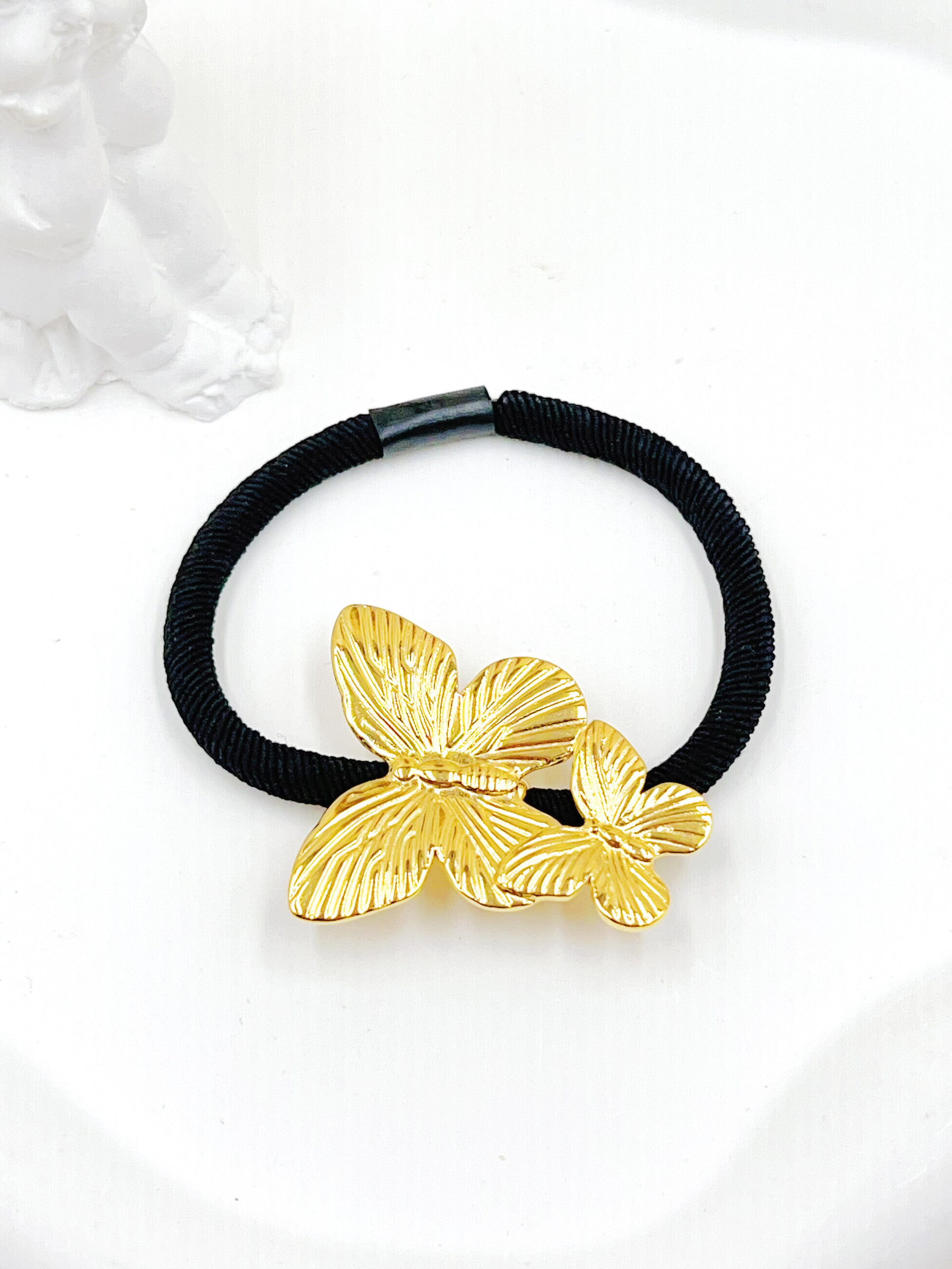 Mayorista WEC Bijoux - ELÁSTICO PARA EL PELO DE ACERO INOXIDABLE CON CORDÓN DE NYLON