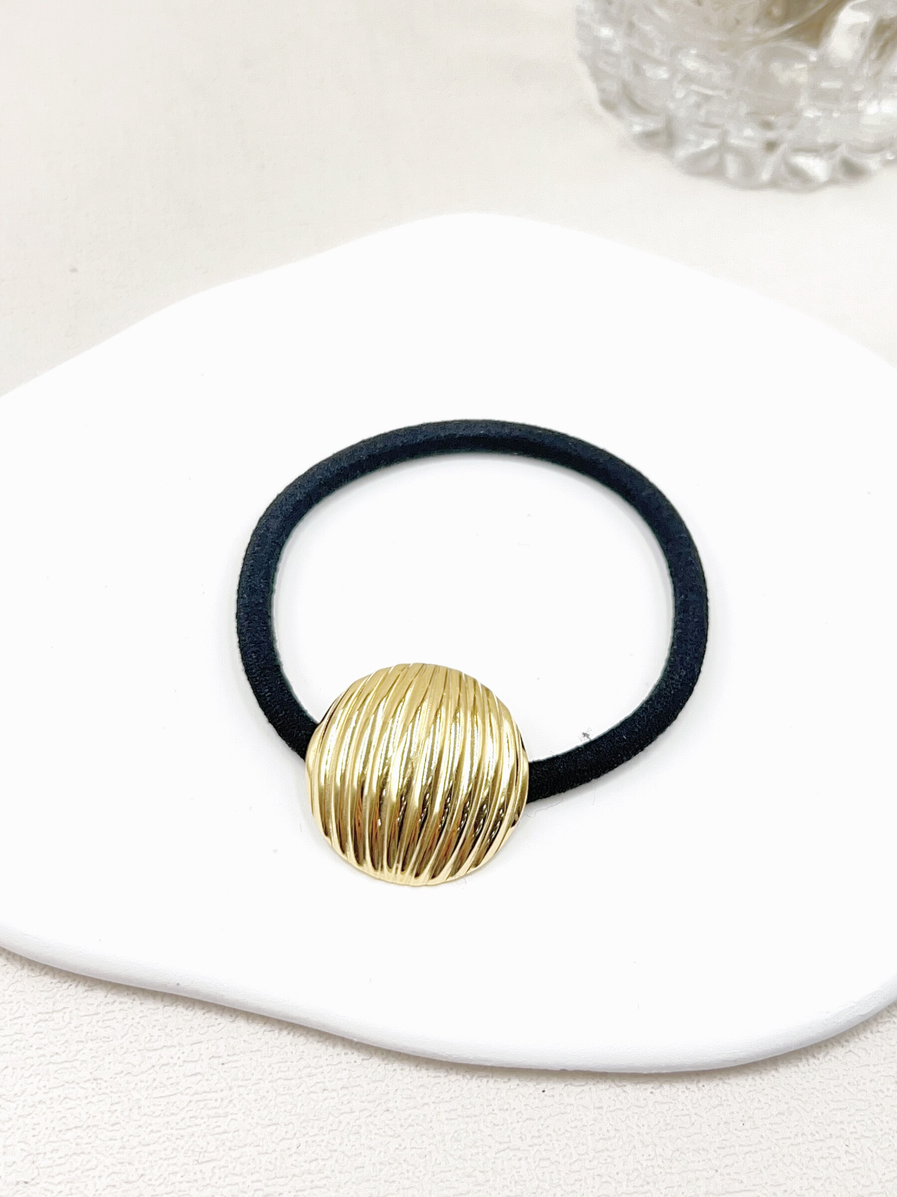 Grossiste WEC Bijoux - ELASTIQUE A CHEVEUX EN ACIER INOXYDABLE AVEC CORDON EN NYLON