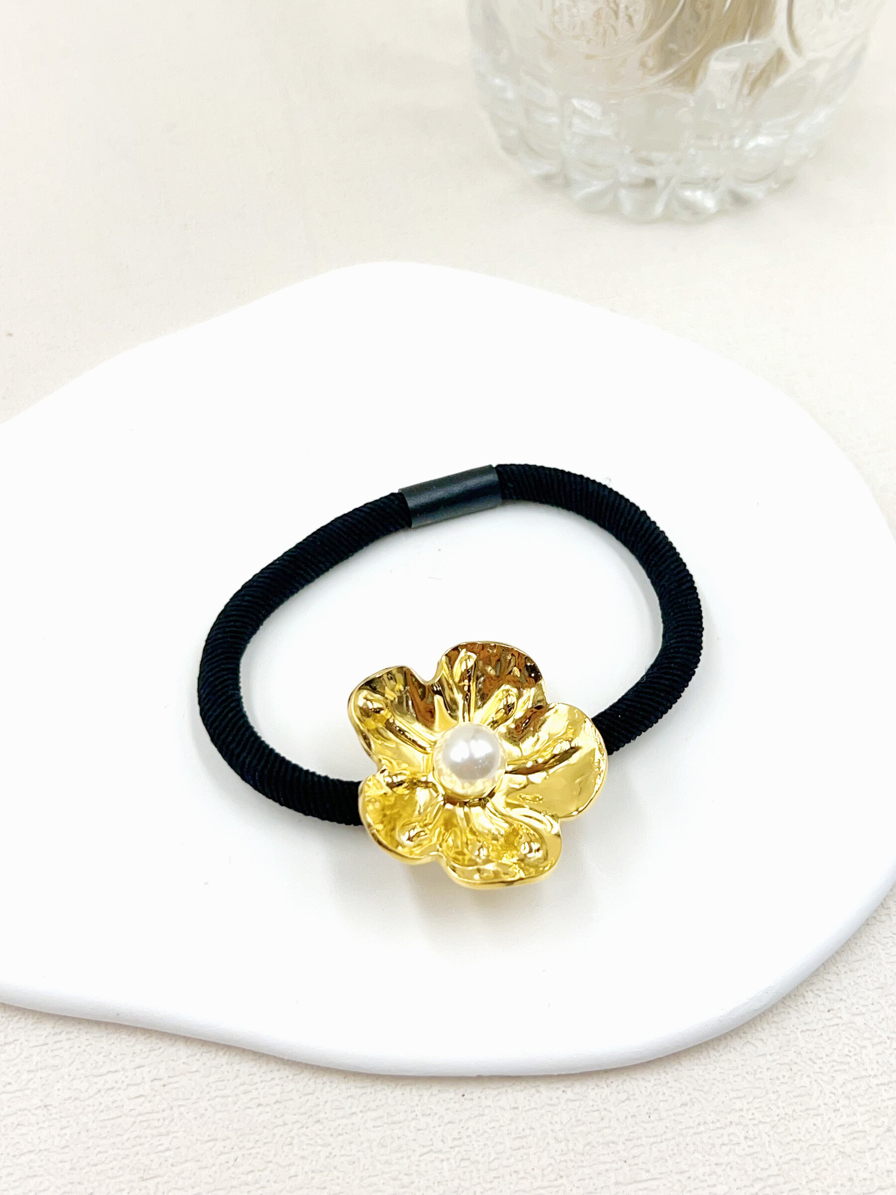 Grossiste WEC Bijoux - ELASTIQUE A CHEVEUX EN ACIER INOXYDABLE AVEC CORDON EN NYLON