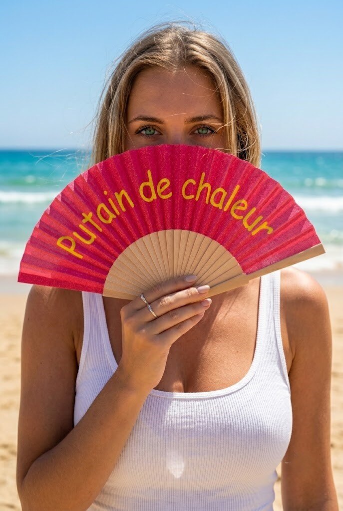 Grossiste WEC Bijoux - Éventail Putain de chaleur