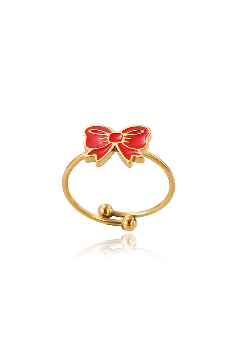 Grossiste WEC Bijoux - Bague noeud papillon en acier inoxydable