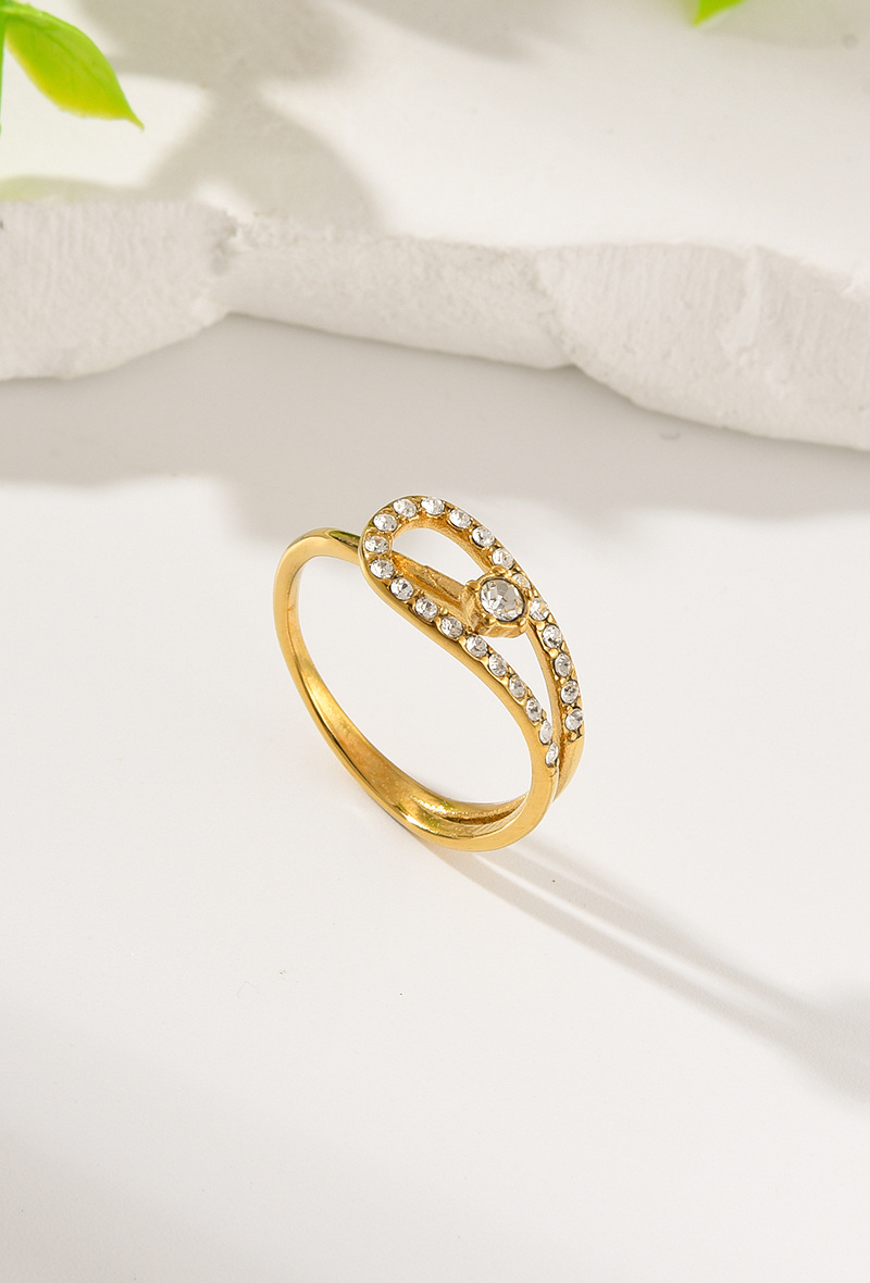 Grossiste WEC BIJOUX - Bague en acier inoxydable .strass
