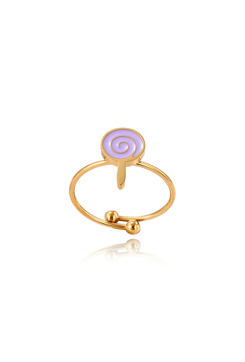 Grossiste WEC Bijoux - Bague sucette en acier inoxydable