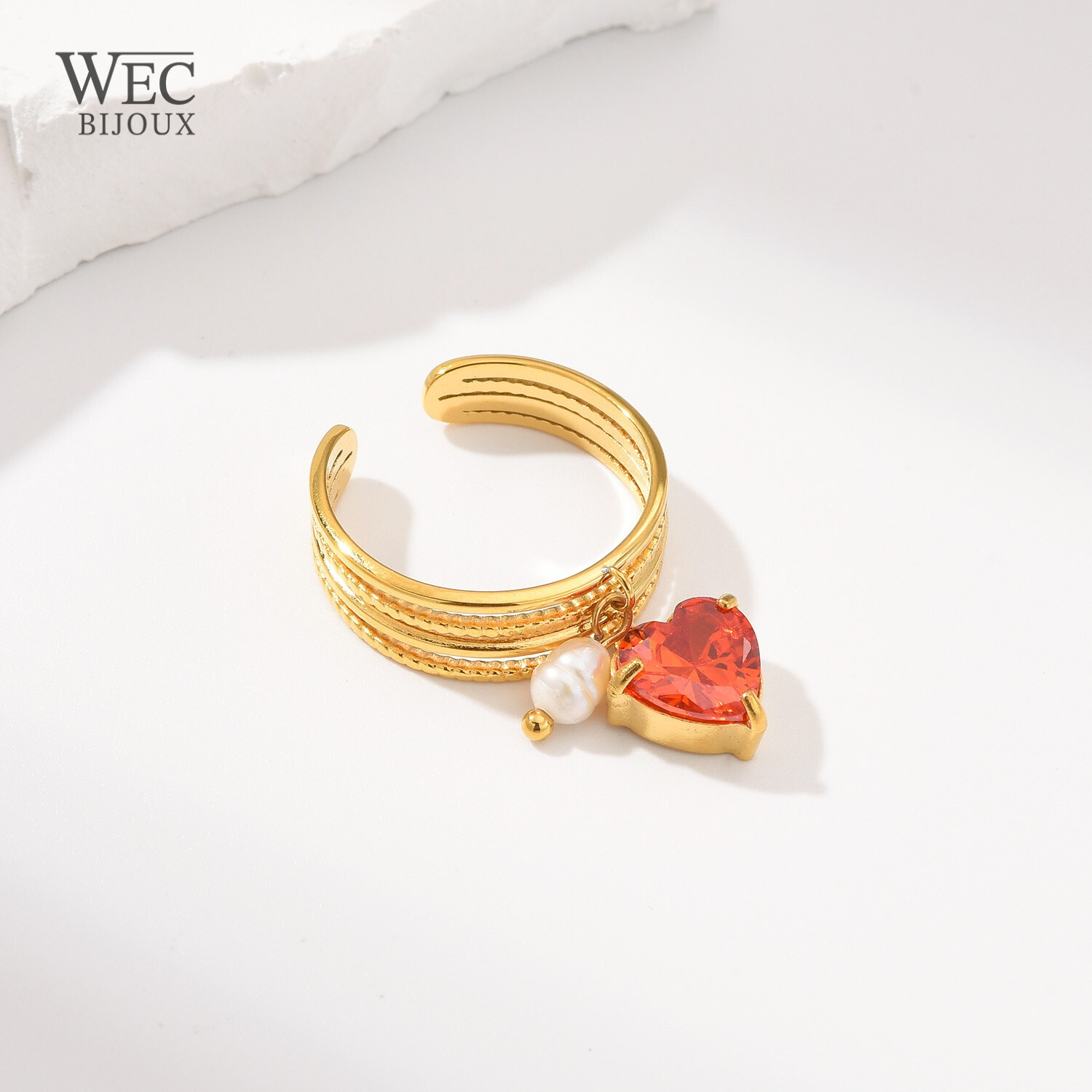 Mayorista WEC Bijoux - Anillo de acero inoxidable