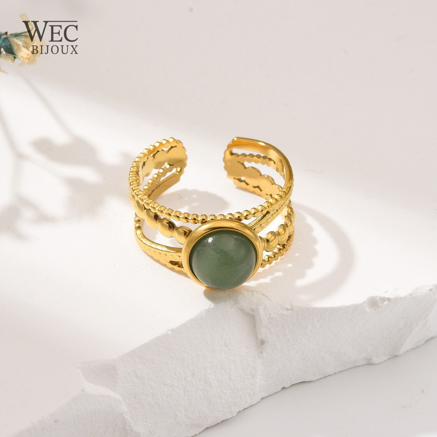 Mayorista WEC Bijoux - Anillo de acero inoxidable.