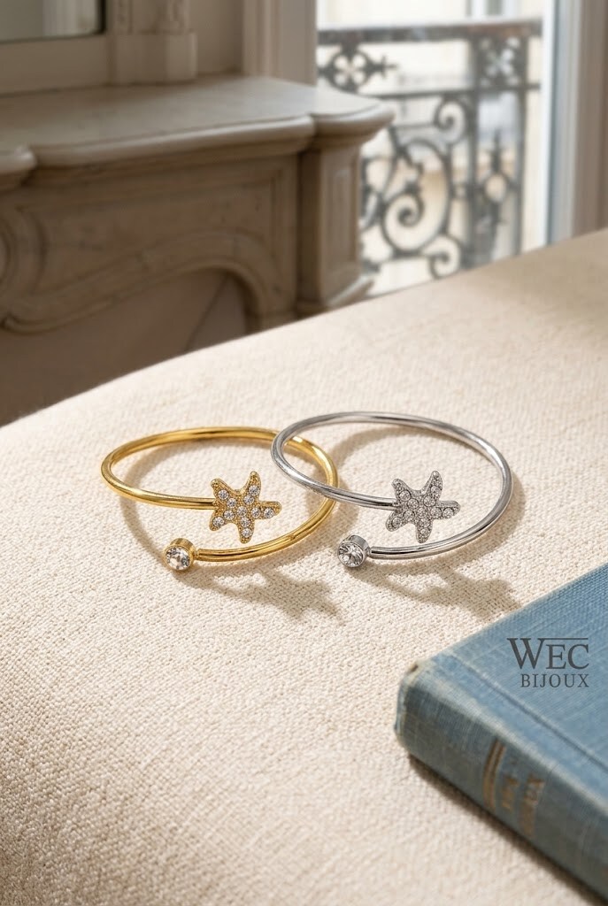 Wholesaler WEC Bijoux - Stainless steel ring with rhinestones