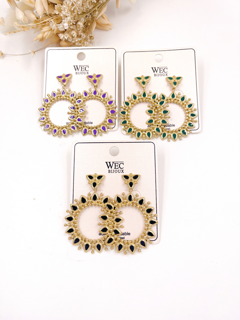 Mayorista WEC Bijoux - Pendiente de acero inoxidable