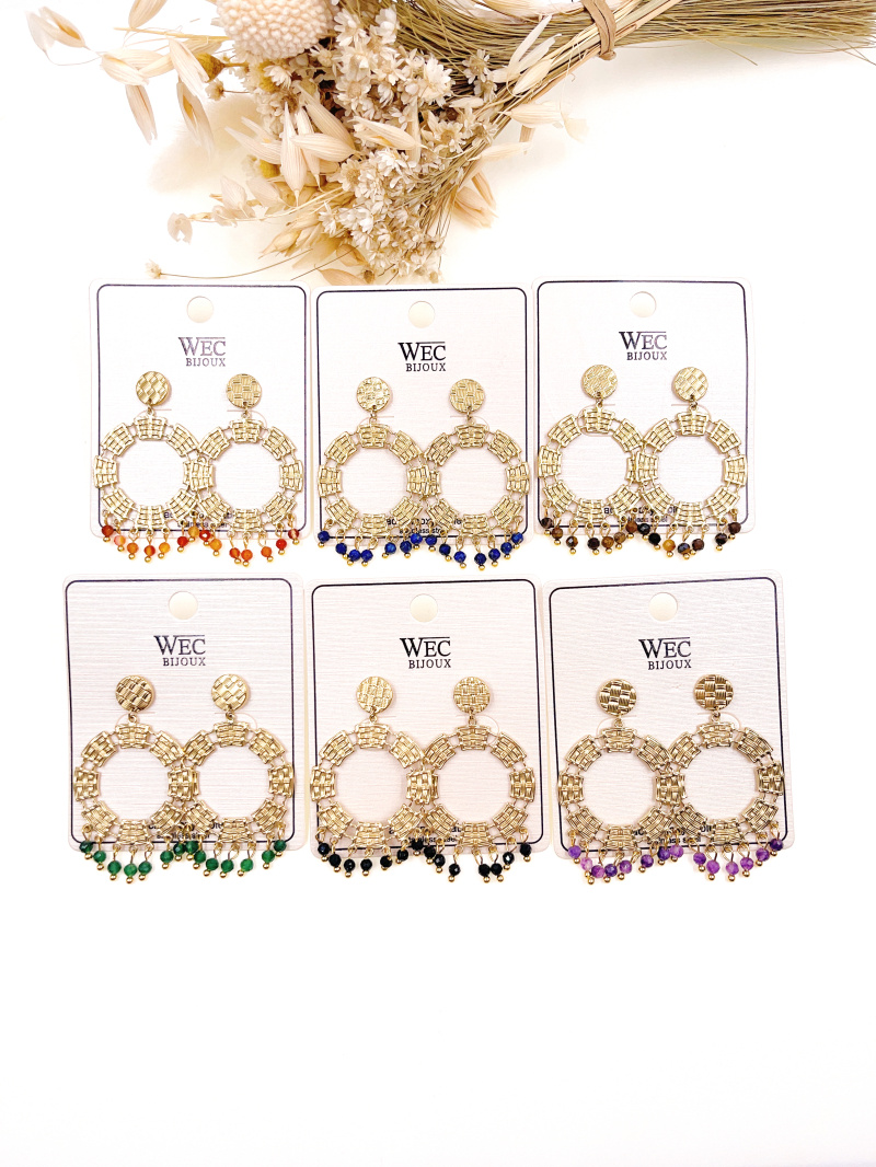 Mayorista WEC Bijoux - Pendiente de acero inoxidable