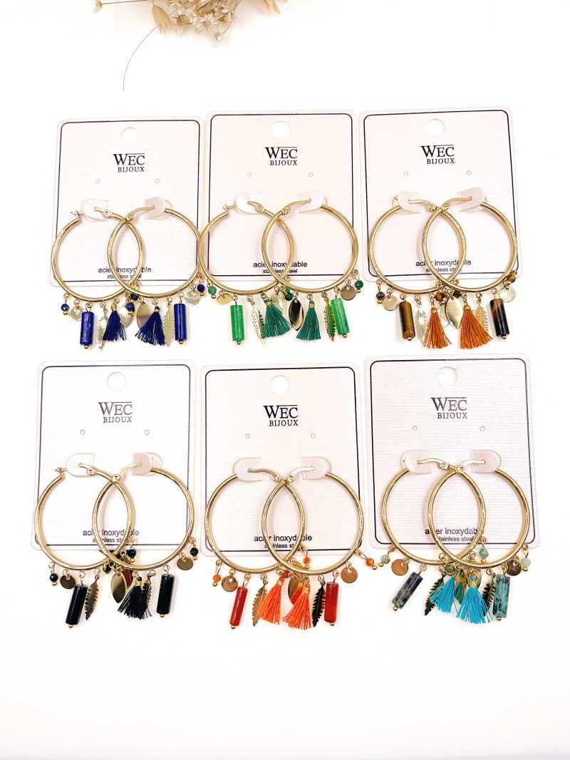 Mayorista WEC Bijoux - Pendiente de acero inoxidable
